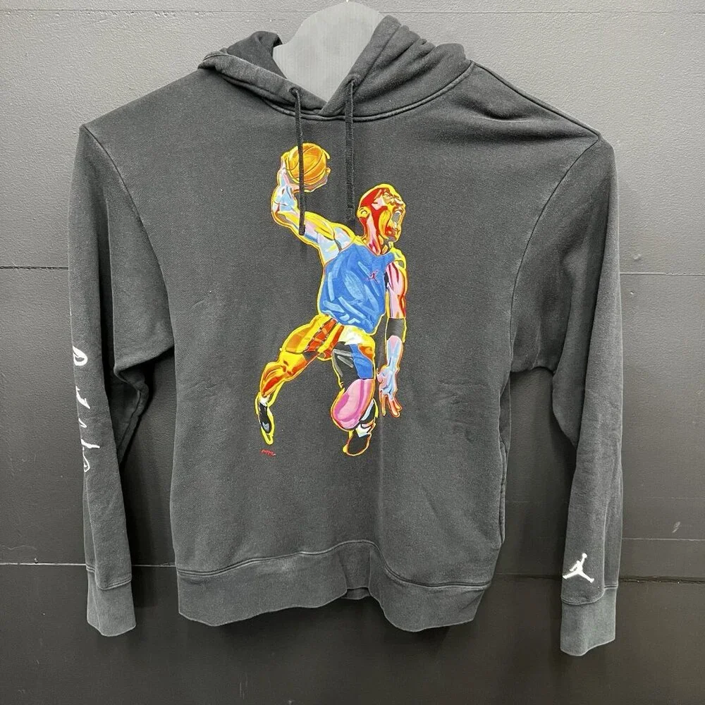 Air Jordan Hoodie Hoop Heroes Pullover Black Size Medium Mens